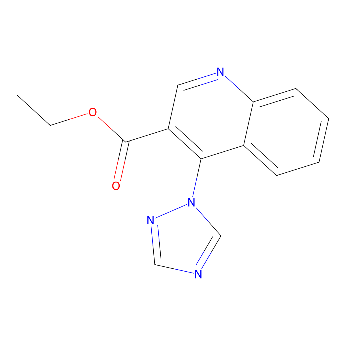 ethyl 4-(1H-1,2,4-triazol-1-yl)quinoline-3-carboxylate molecular structure, CAS 1375472-67-5