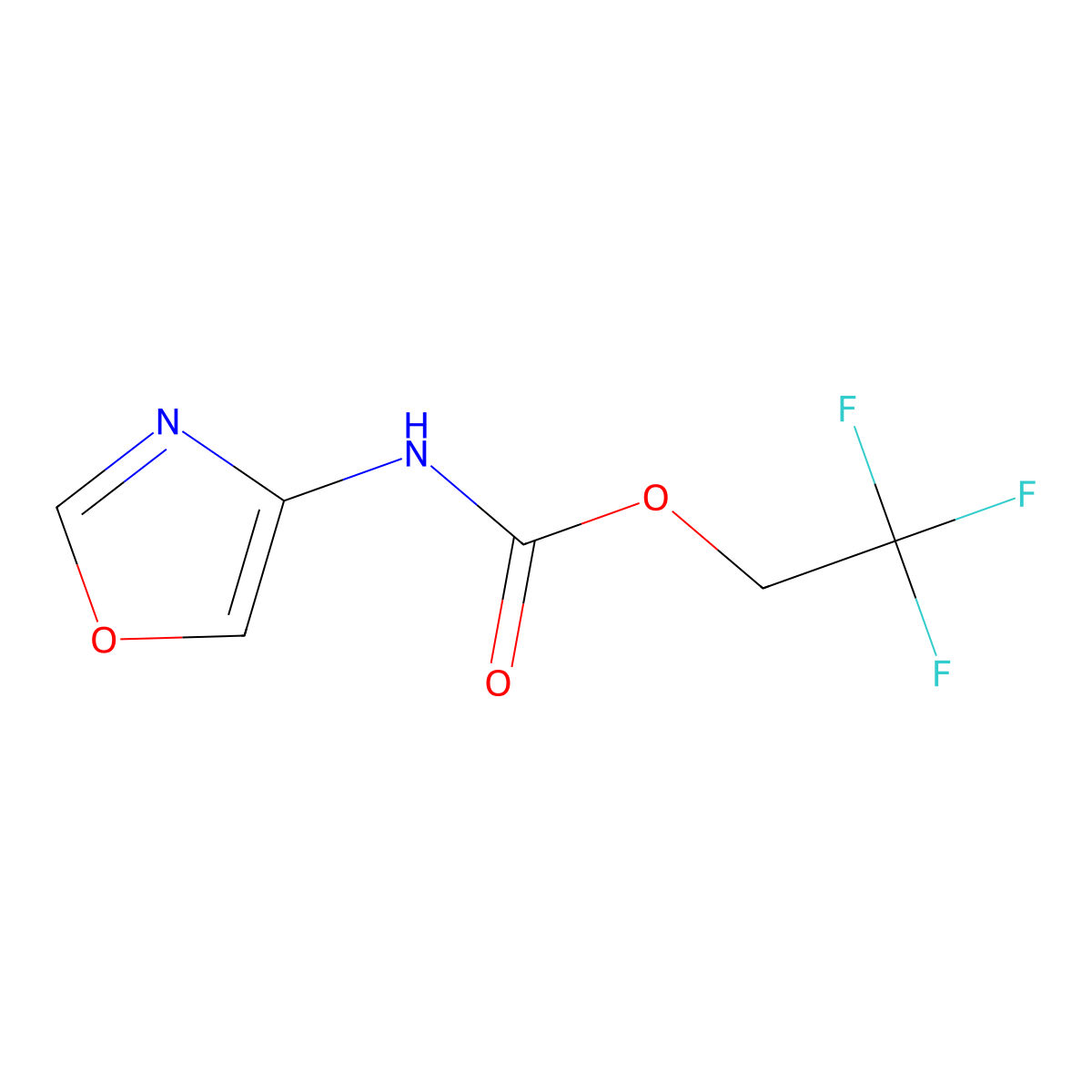 2,2,2-trifluoroethyl N-(1,3-oxazol-4-yl)carbamate molecular structure, CAS 1375472-82-4