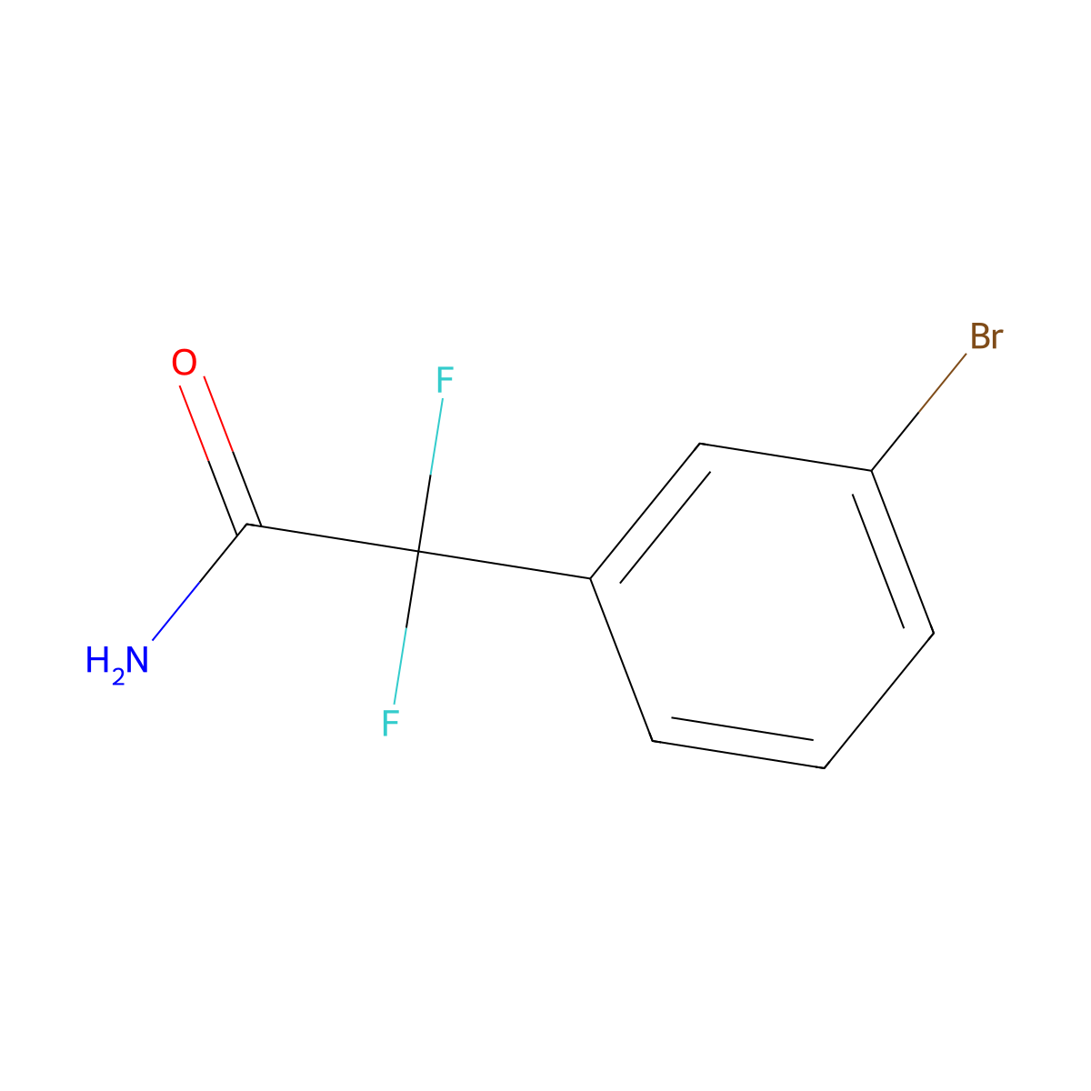 2-(3-Bromophenyl)-2,2-difluoroacetamide molecular structure, CAS 1375472-86-8
