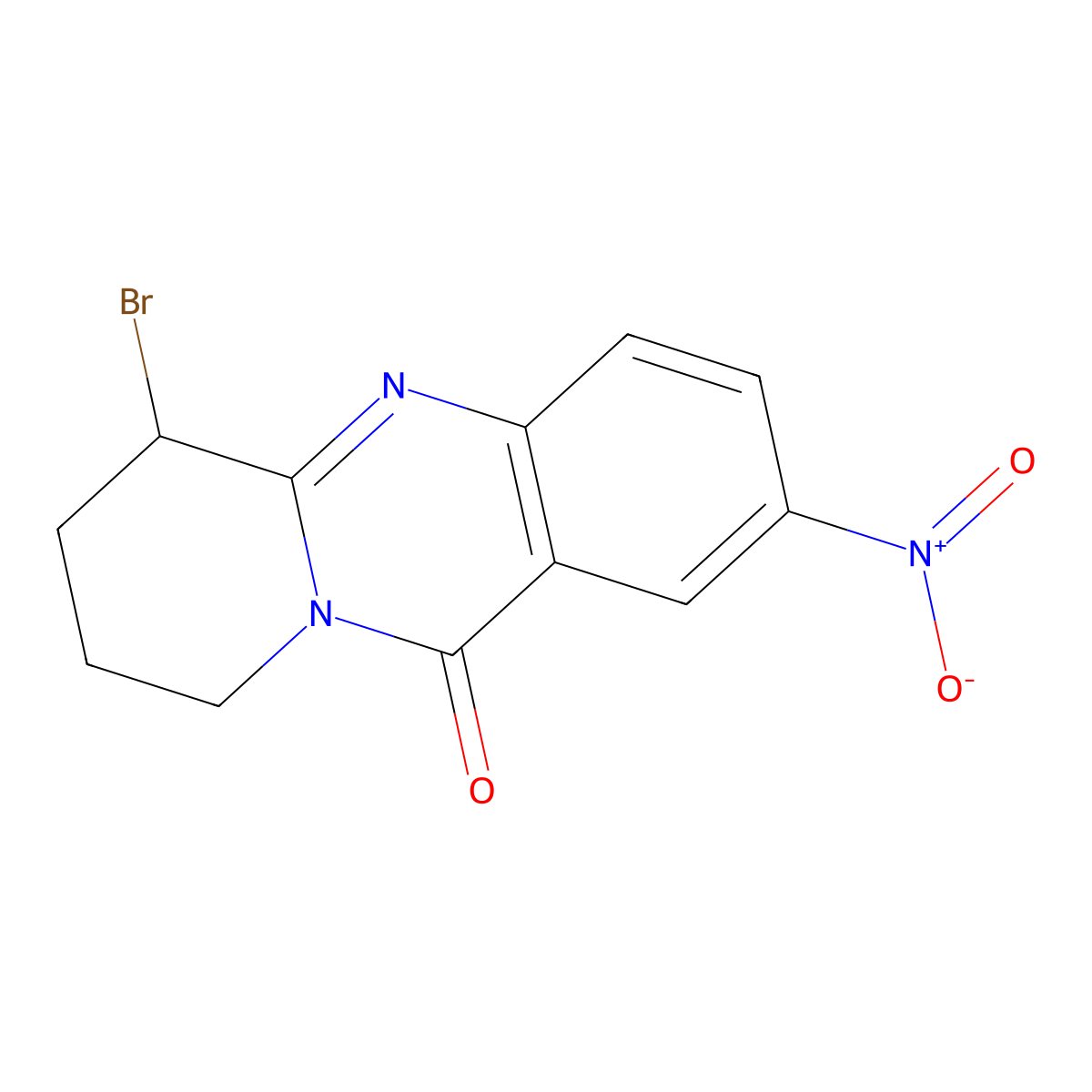 6-bromo-2-nitro-6H,7H,8H,9H,11H-pyrido[2,1-b]quinazolin-11-one molecular structure, CAS 1375472-87-9