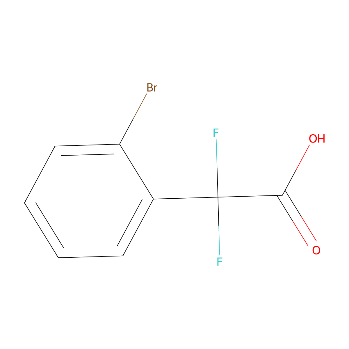 2-(2-Bromophenyl)-2,2-difluoroacetic acid molecular structure, CAS 1375472-90-4