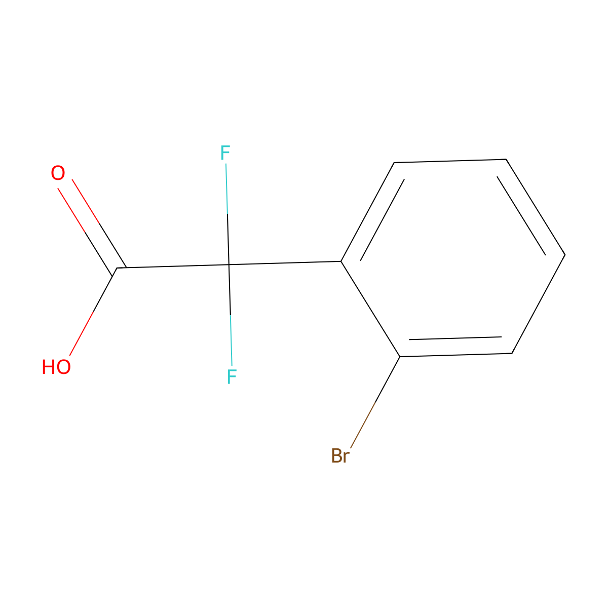 2-(2-Bromophenyl)-2,2-difluoroacetic acid molecular structure, CAS 1375472-90-4