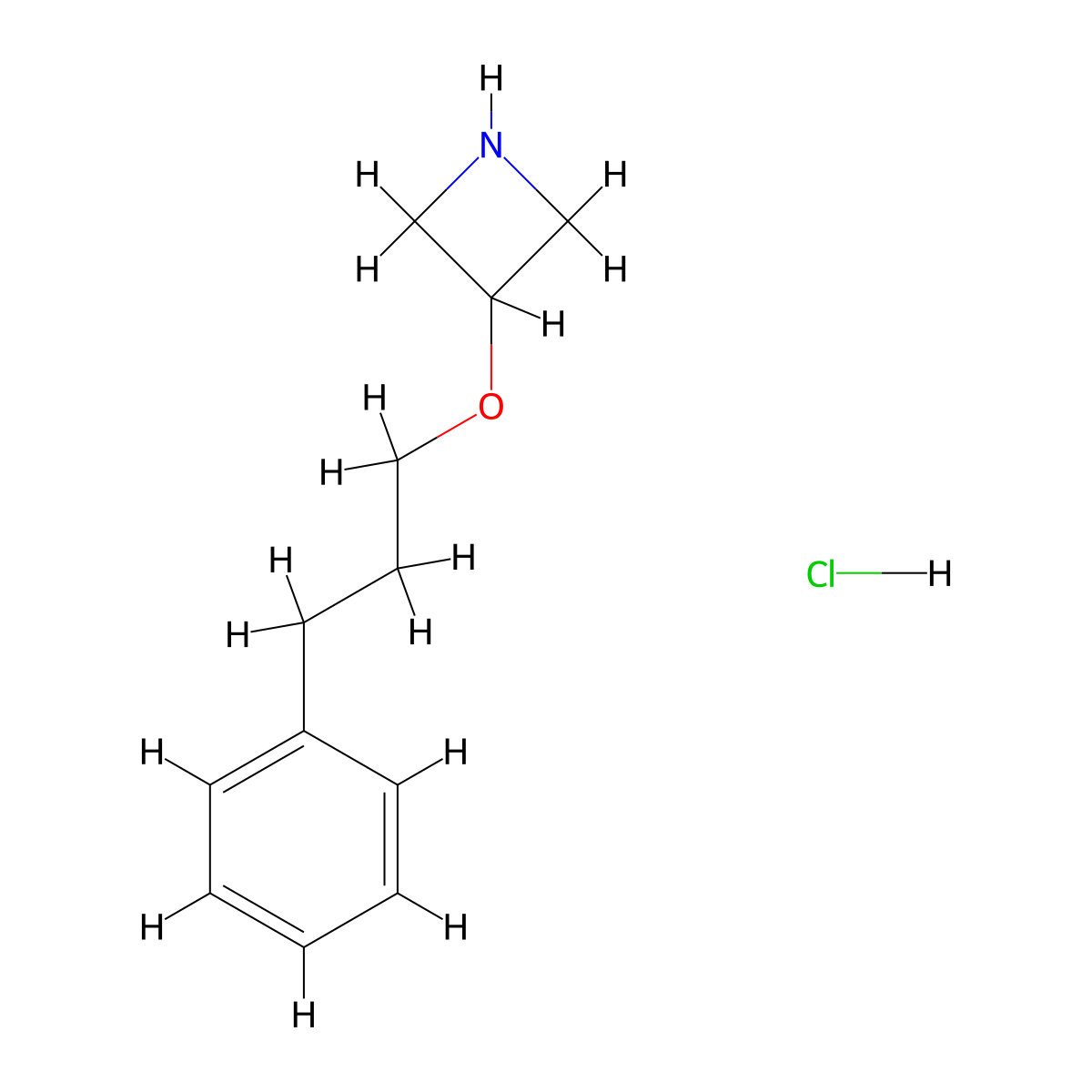 3-(3-Phenylpropoxy)azetidine hydrochloride molecular structure, CAS 1375472-91-5