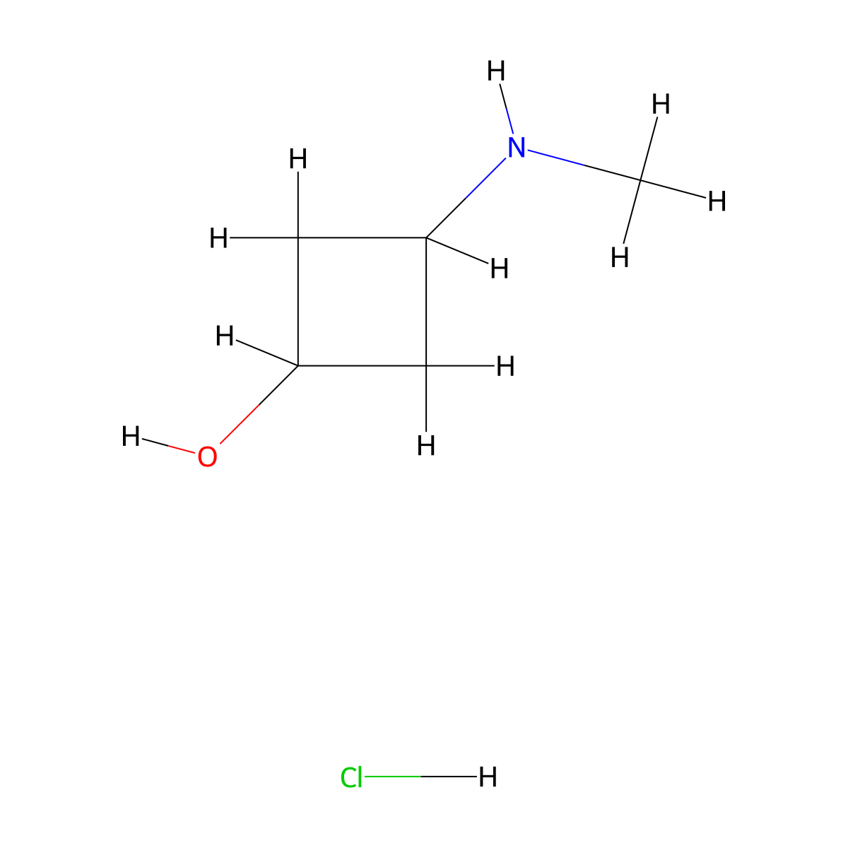 (1s,3s)-3-(Methylamino)cyclobutan-1-ol hydrochloride molecular structure, CAS 1375472-99-3
