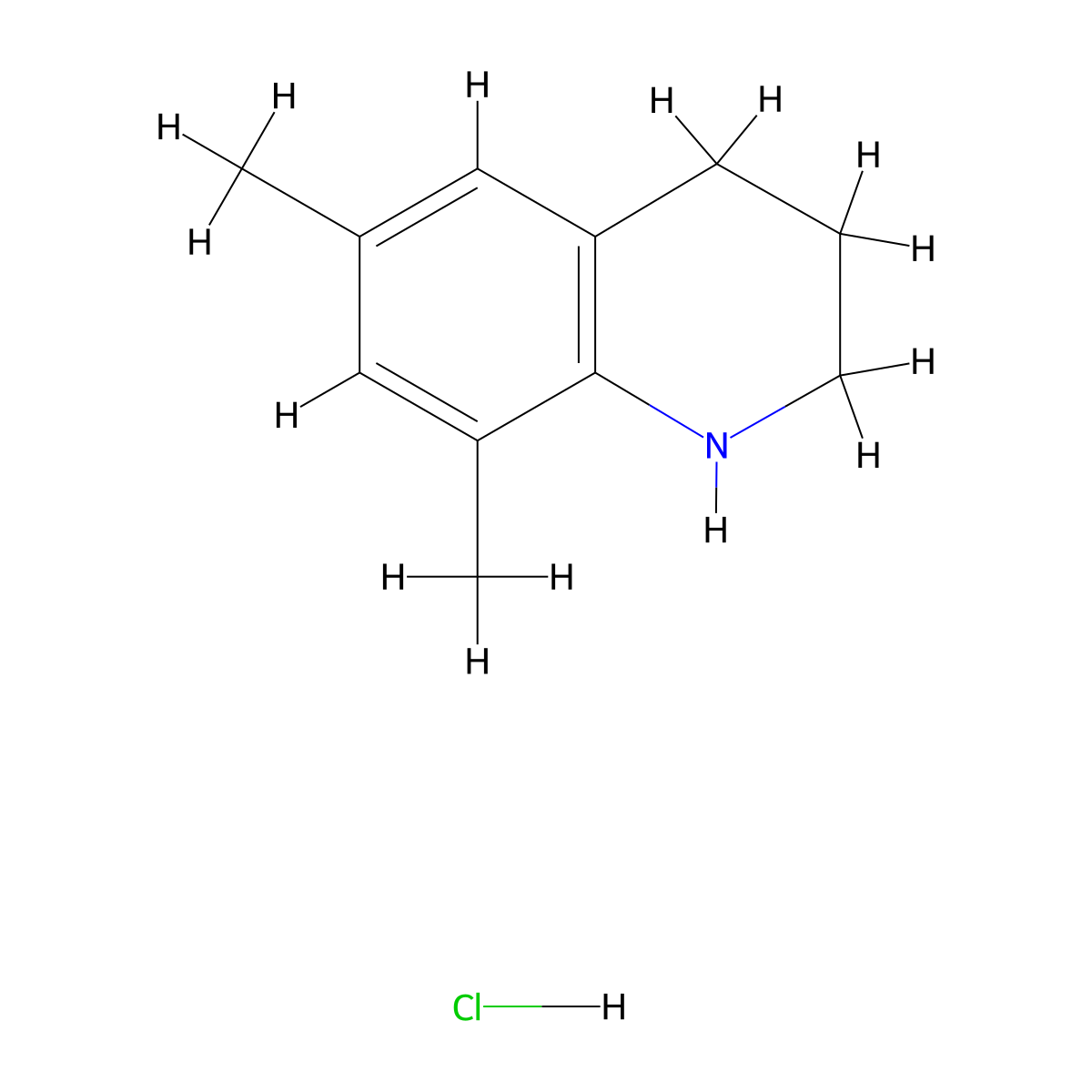 6,8-Dimethyl-1,2,3,4-tetrahydroquinoline hydrochloride molecular structure, CAS 1375473-09-8