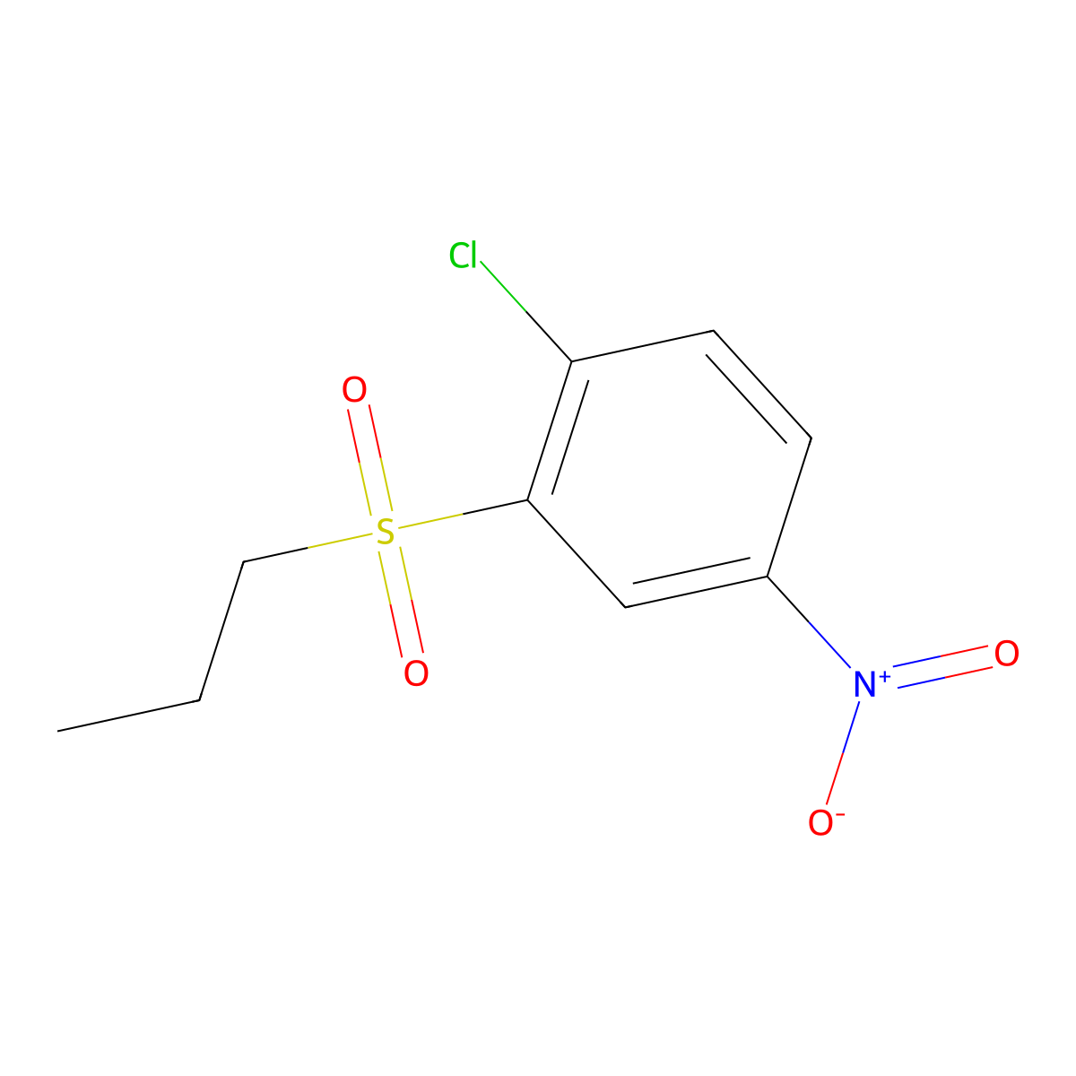 1-Chloro-4-nitro-2-(propane-1-sulfonyl)benzene molecular structure, CAS 1375473-16-7