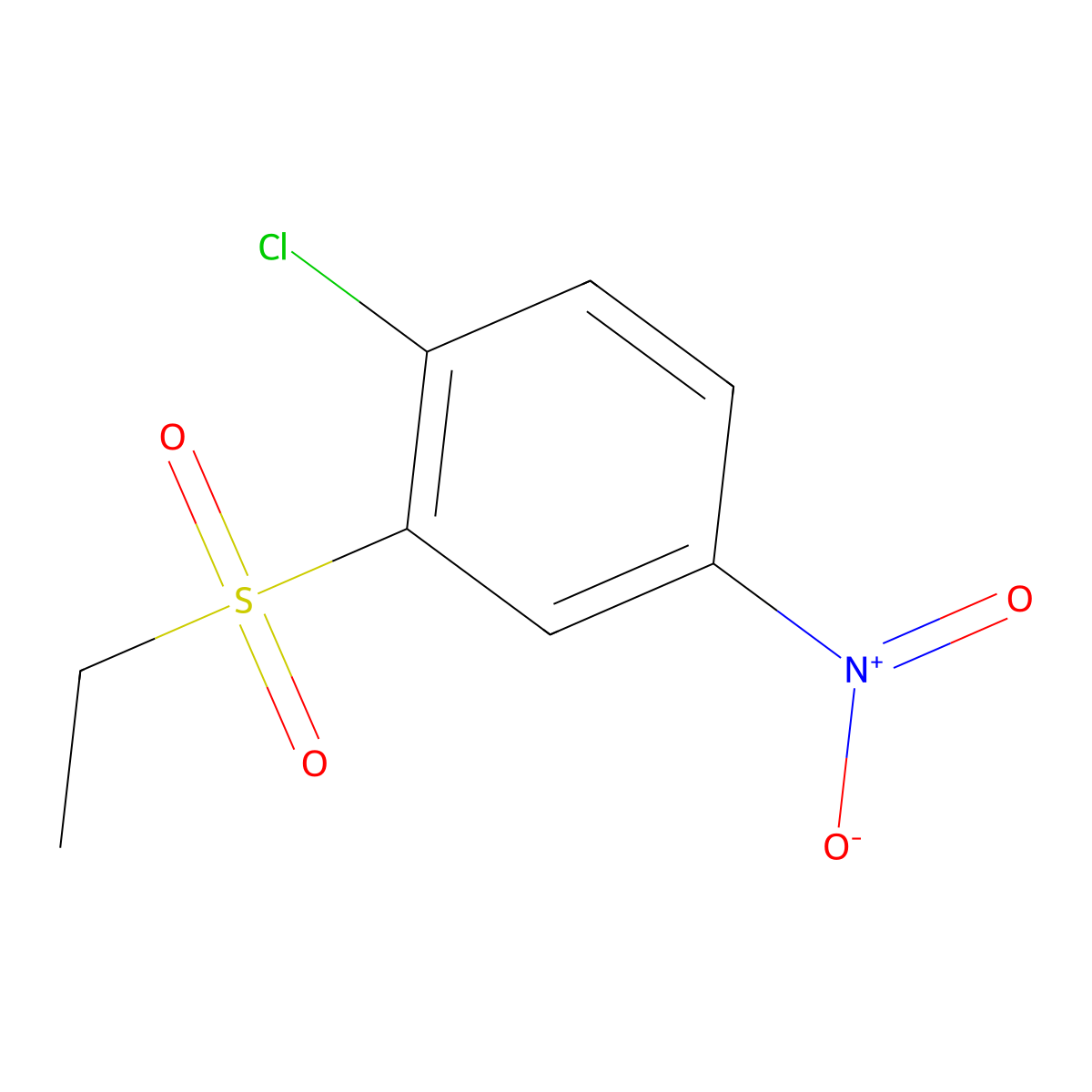 1-Chloro-2-(ethanesulfonyl)-4-nitrobenzene molecular structure, CAS 1375473-19-0