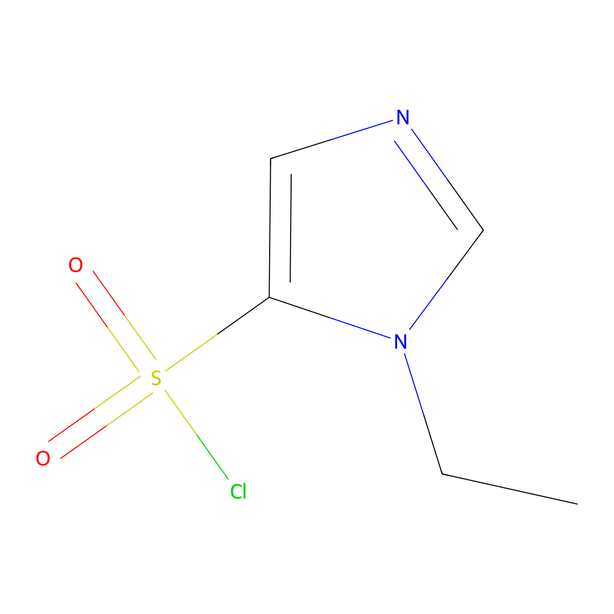 1-ethyl-1H-imidazole-5-sulfonyl chloride molecular structure, CAS 1375473-20-3