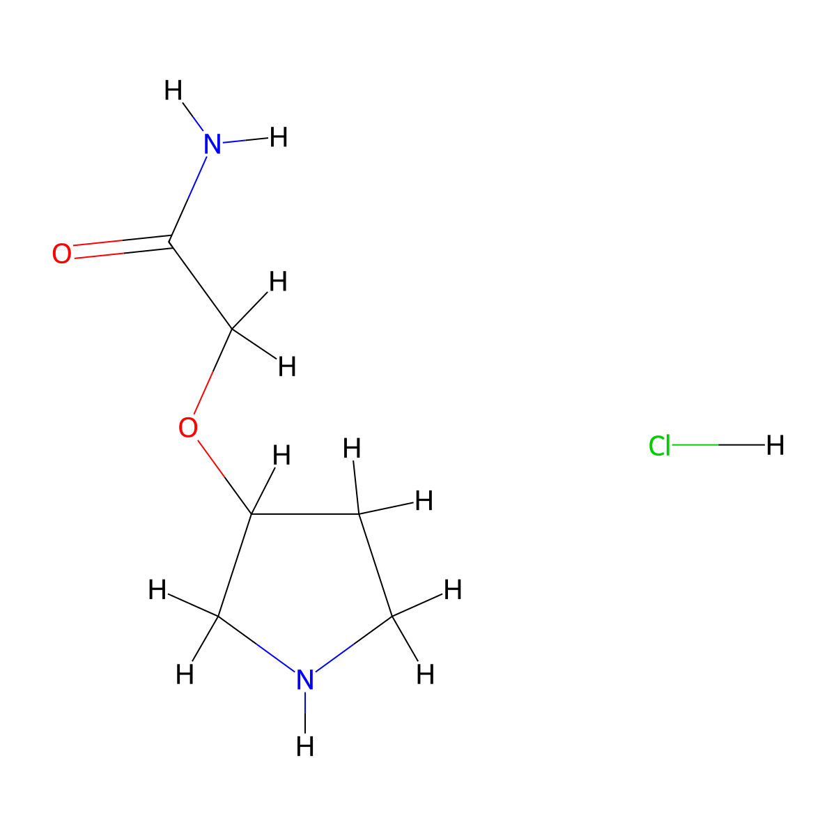 2-(Pyrrolidin-3-yloxy)acetamide hydrochloride molecular structure, CAS 1375473-26-9