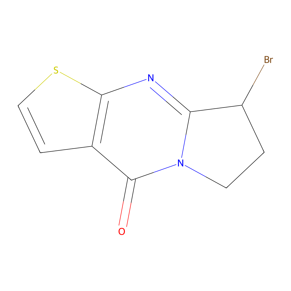 10-Bromo-6-thia-1,8-diazatricyclo[7.3.0.0,3,7]dodeca-3(7),4,8-trien-2-one molecular structure, CAS 1375473-27-0