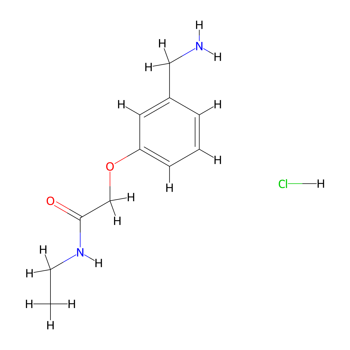 2-[3-(aminomethyl)phenoxy]-N-ethylacetamide hydrochloride molecular structure, CAS 1375473-35-0