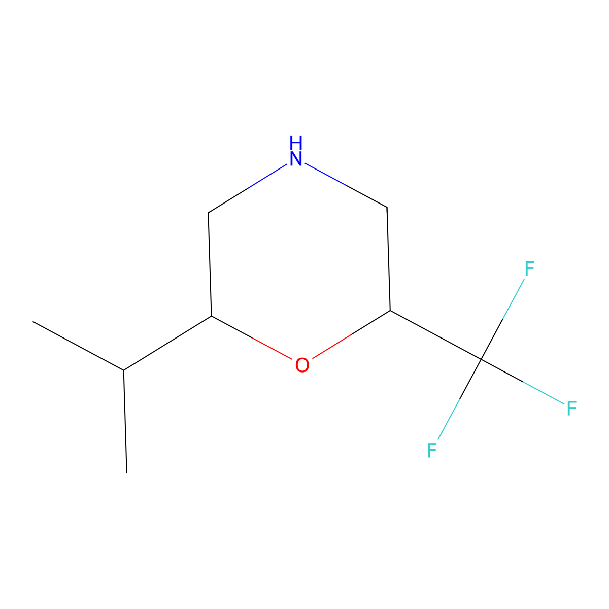 2-(Propan-2-yl)-6-(trifluoromethyl)morpholine molecular structure, CAS 1375473-50-9