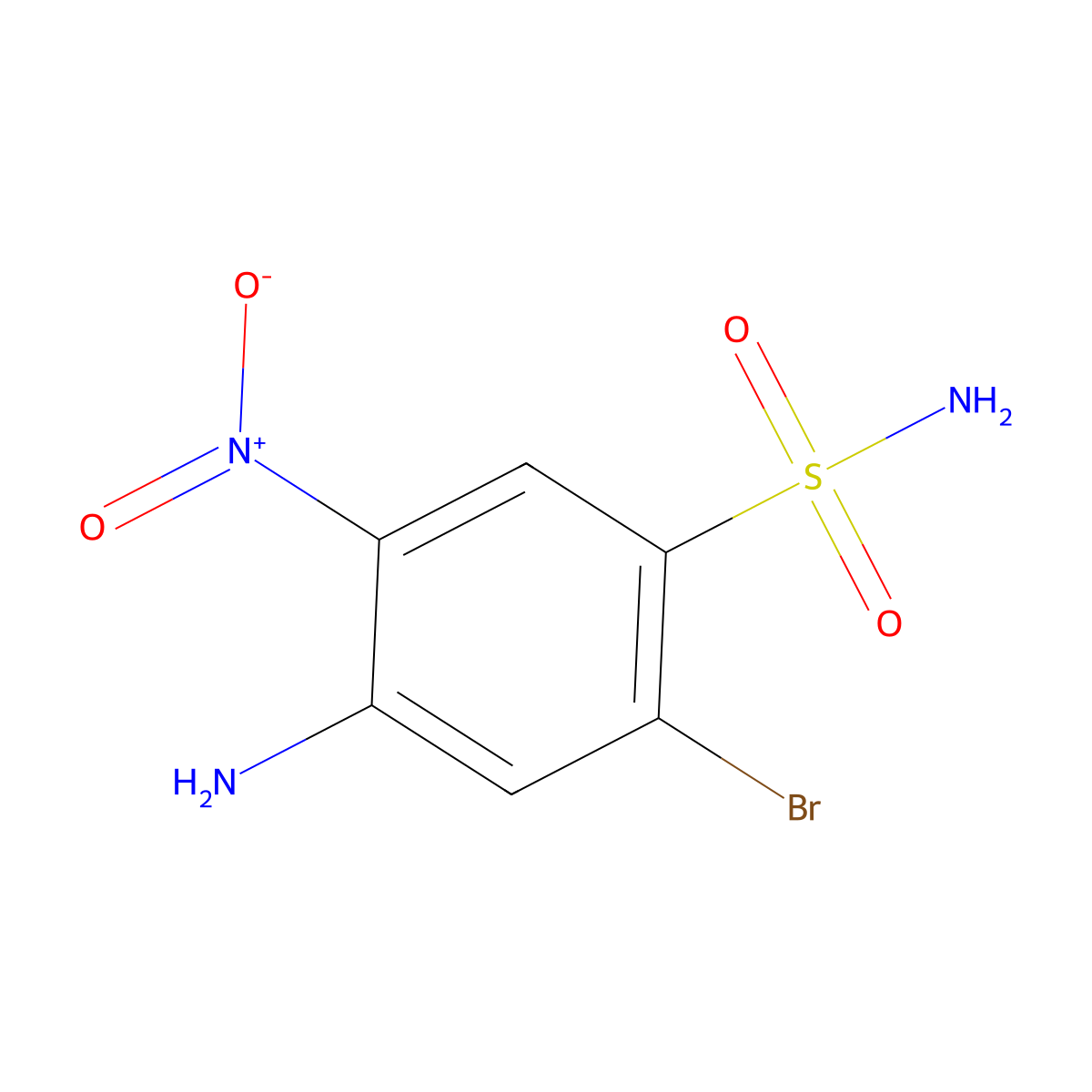 4-Amino-2-bromo-5-nitrobenzene-1-sulfonamide molecular structure, CAS 1375473-56-5