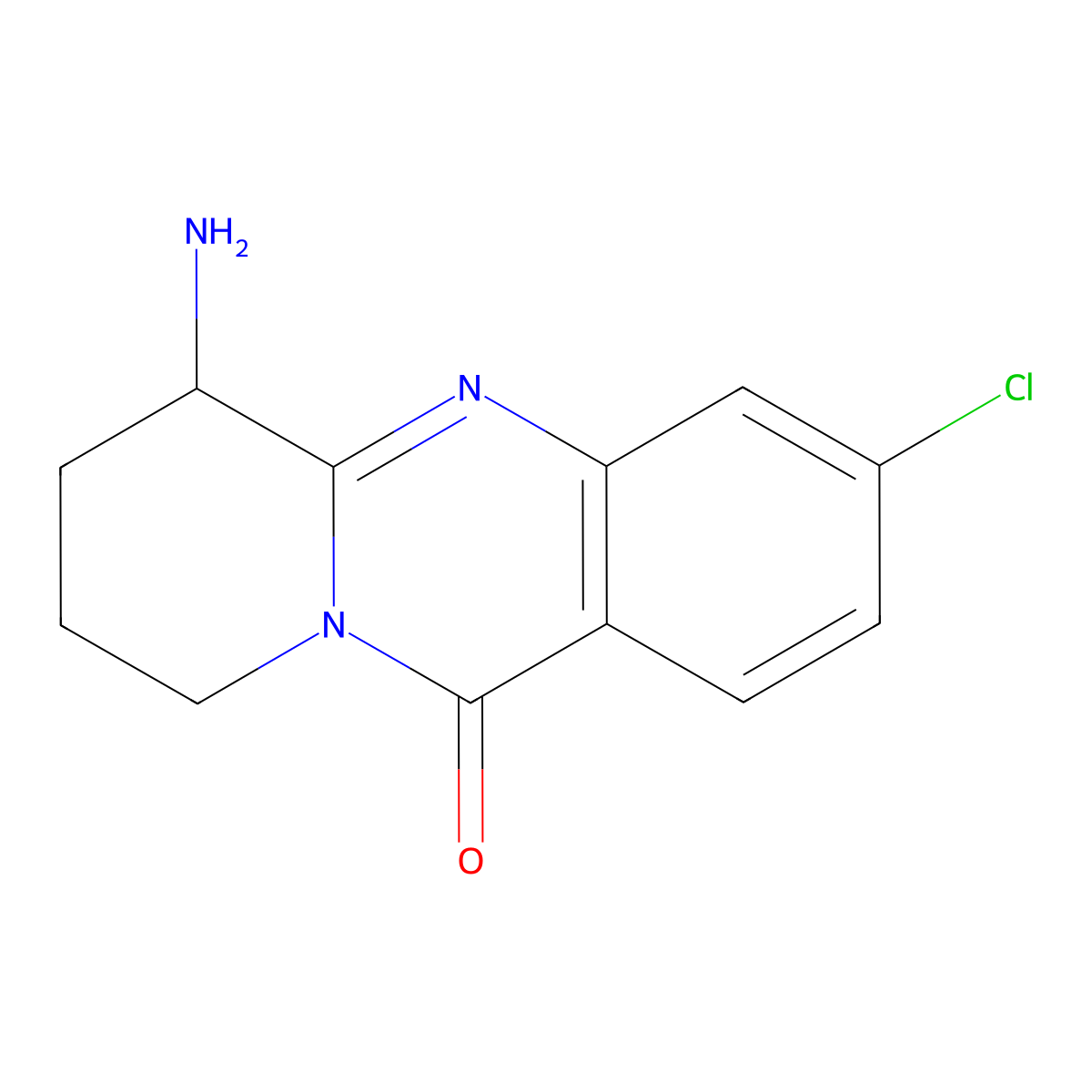 6-amino-3-chloro-6H,7H,8H,9H,11H-pyrido[2,1-b]quinazolin-11-one molecular structure, CAS 1375473-60-1