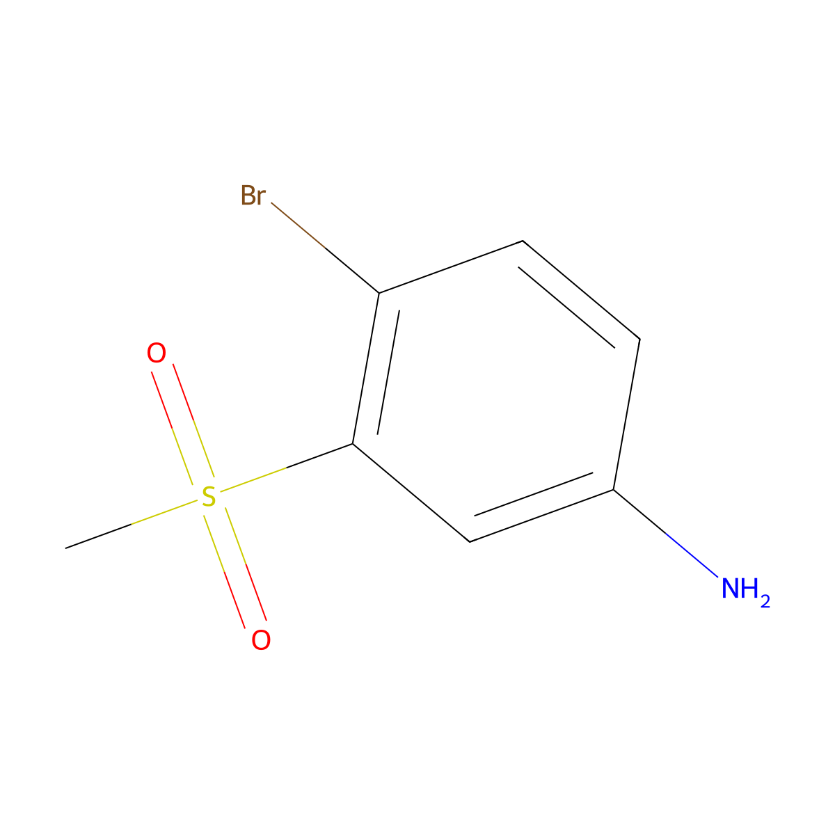 4-Bromo-3-methanesulfonylaniline molecular structure, CAS 1375473-63-4