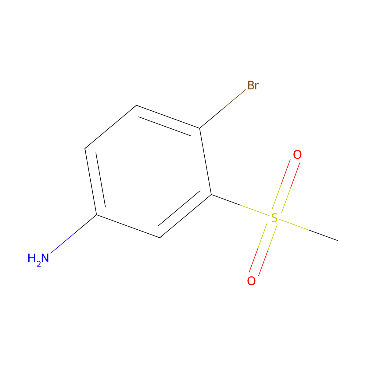 4-Bromo-3-methanesulfonylaniline molecular structure, CAS 1375473-63-4