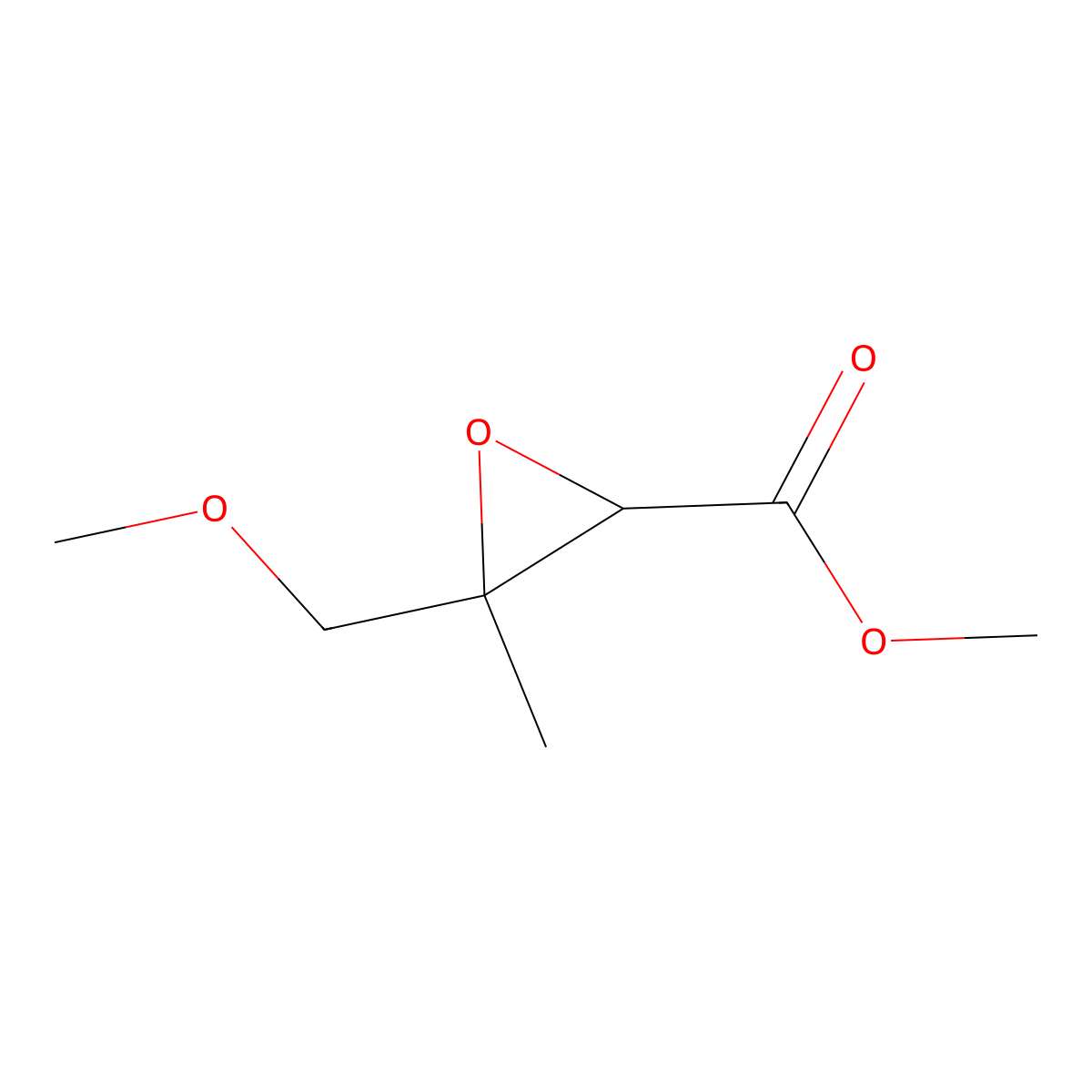 Methyl 3-(methoxymethyl)-3-methyloxirane-2-carboxylate molecular structure, CAS 1375473-69-0