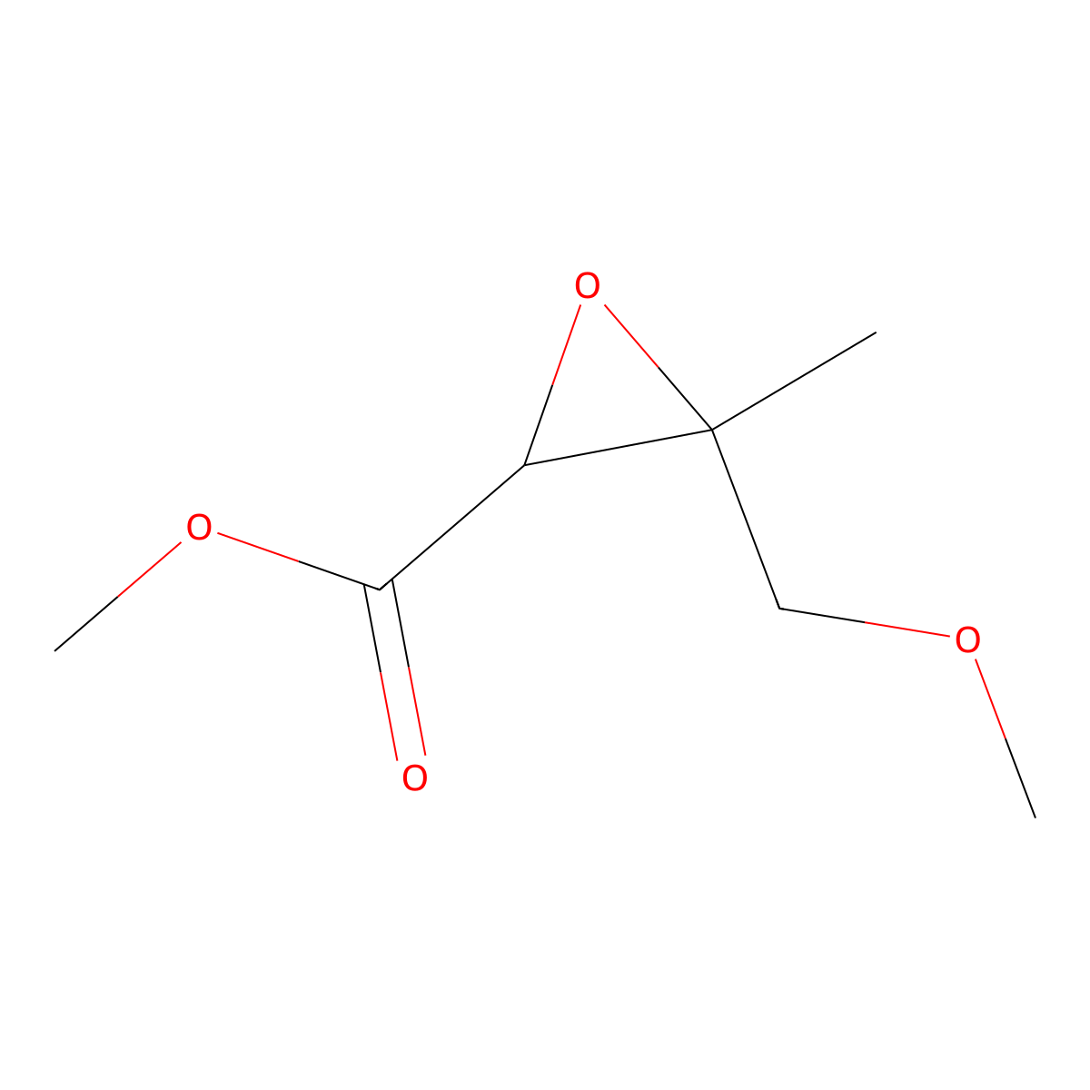 Methyl 3-(methoxymethyl)-3-methyloxirane-2-carboxylate molecular structure, CAS 1375473-69-0