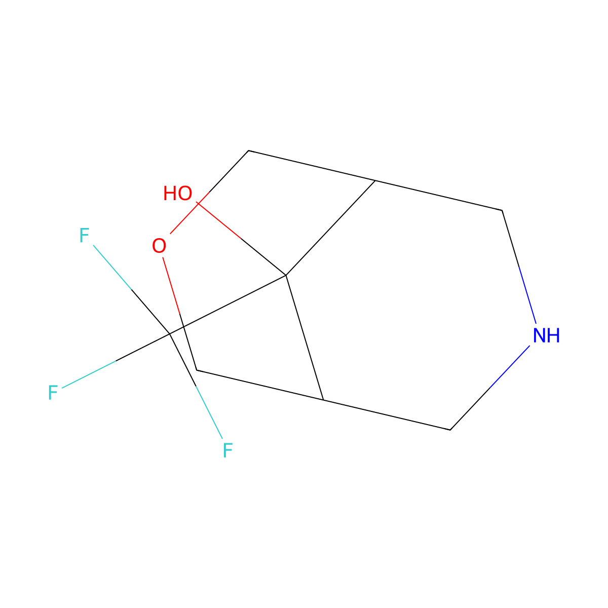 9-(Trifluoromethyl)-3-oxa-7-azabicyclo[3.3.1]nonan-9-ol molecular structure, CAS 1375473-70-3