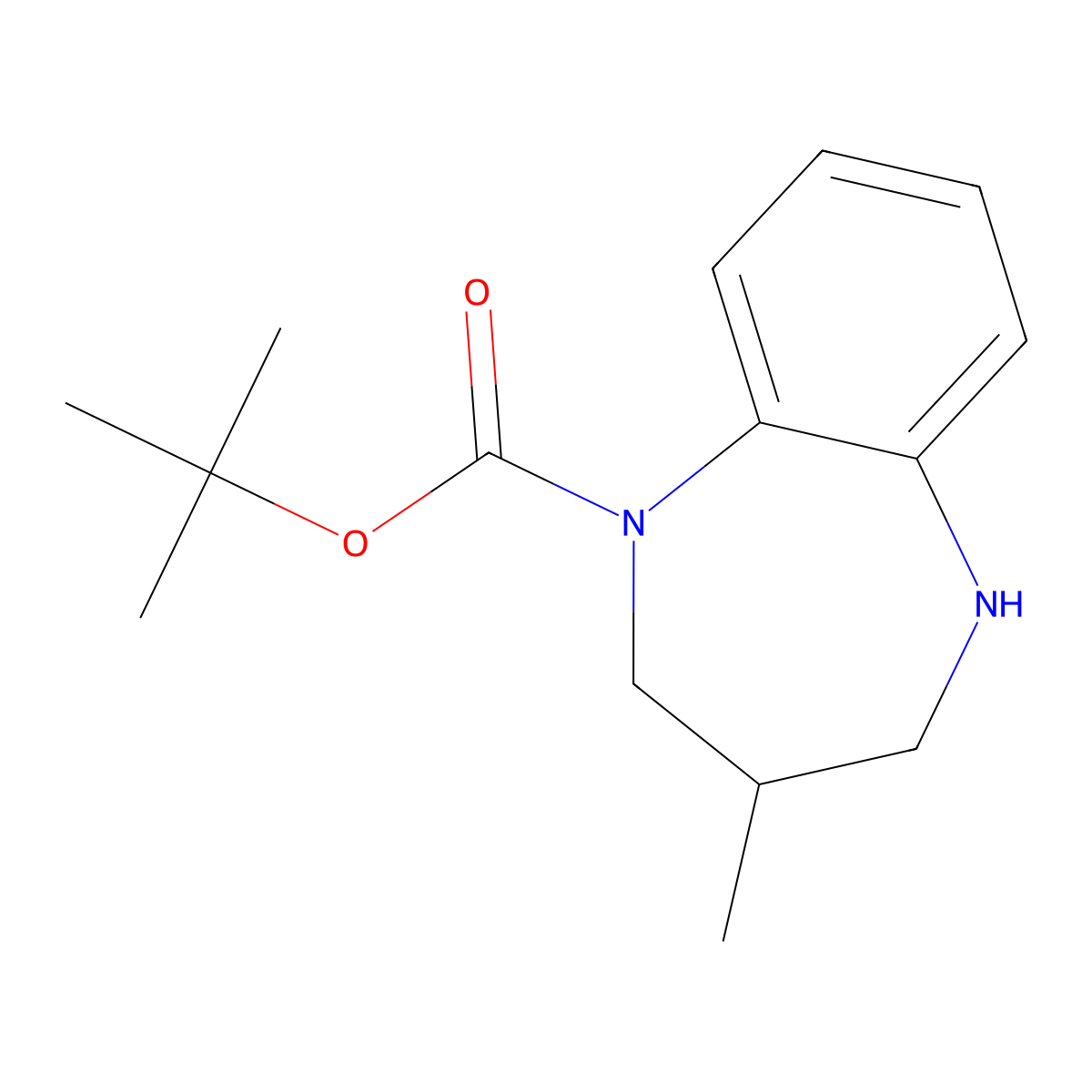 tert-butyl 3-methyl-2,3,4,5-tetrahydro-1H-1,5-benzodiazepine-1-carboxylate molecular structure, CAS 1375473-73-6