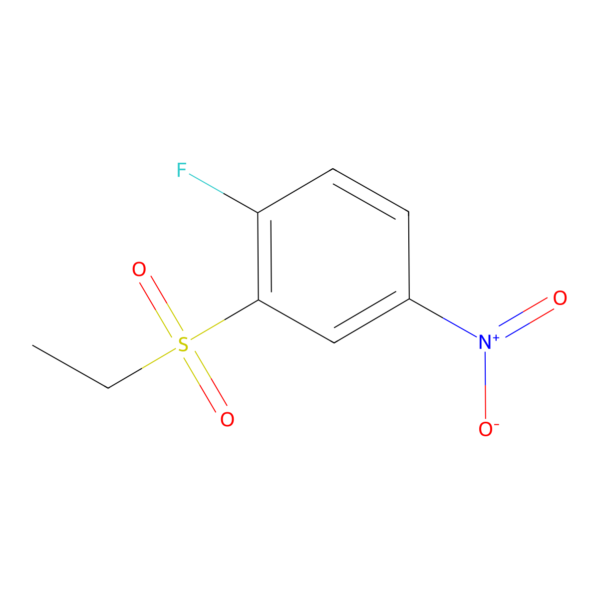 2-(Ethanesulfonyl)-1-fluoro-4-nitrobenzene molecular structure, CAS 1375473-74-7