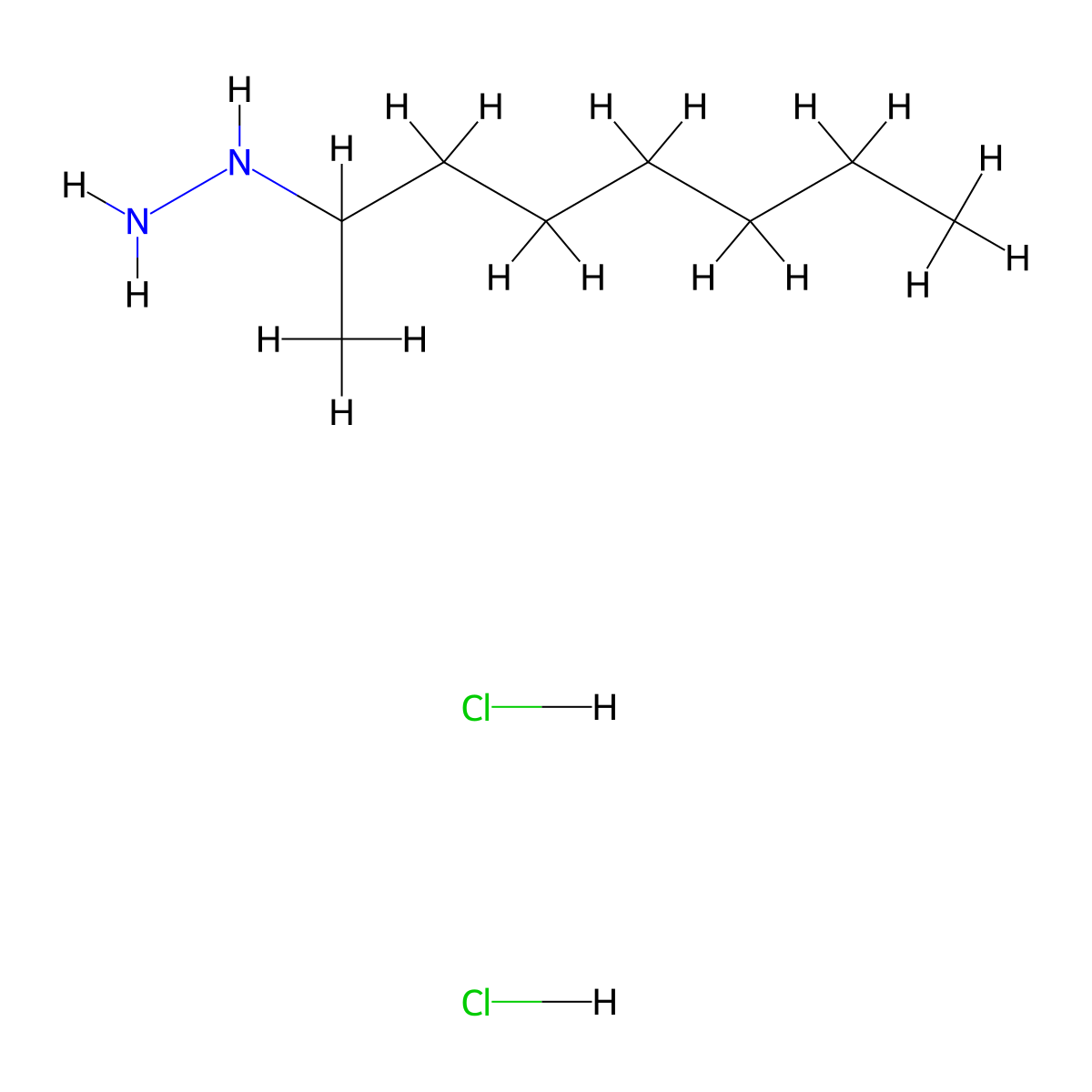 (Octan-2-yl)hydrazine dihydrochloride molecular structure, CAS 1375473-75-8