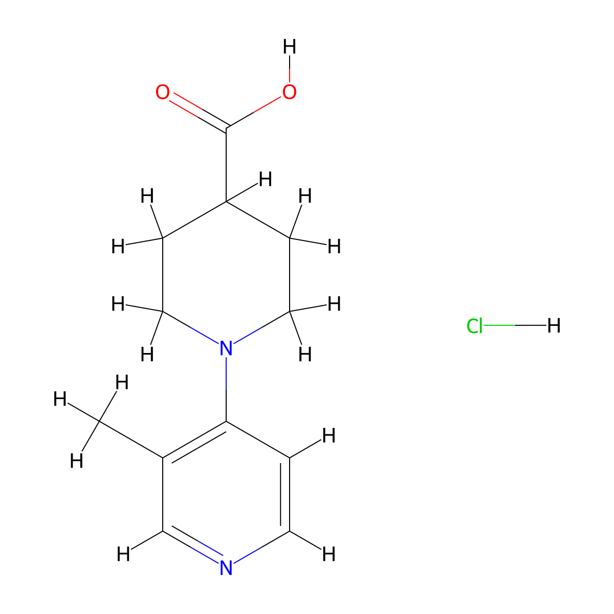 1-(3-Methylpyridin-4-yl)piperidine-4-carboxylic acid hydrochloride molecular structure, CAS 1375473-86-1