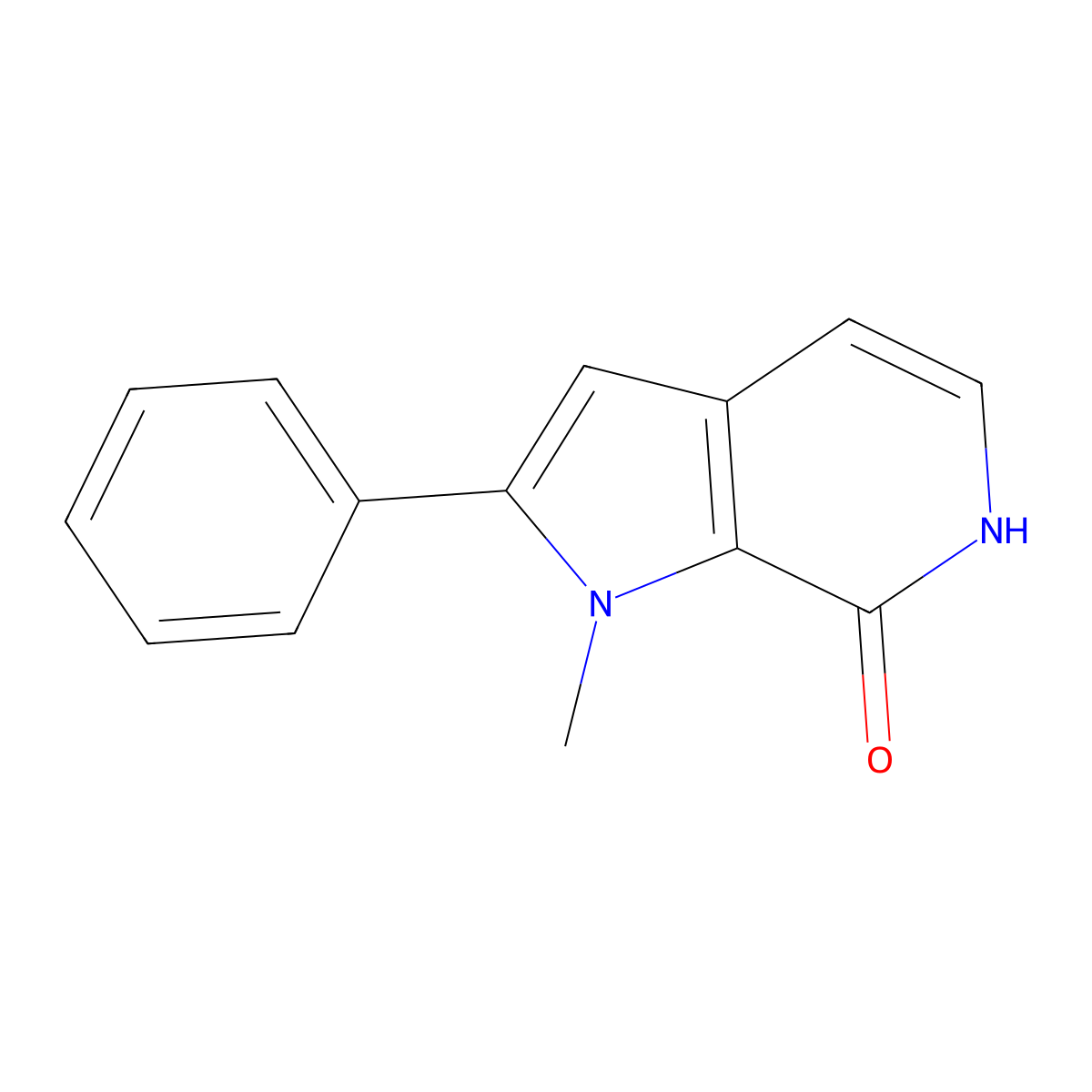 1-methyl-2-phenyl-1H,6H,7H-pyrrolo[2,3-c]pyridin-7-one molecular structure, CAS 1375473-98-5