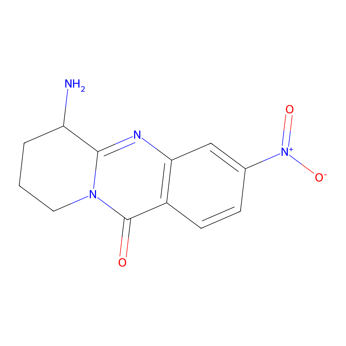 6-amino-3-nitro-6H,7H,8H,9H,11H-pyrido[2,1-b]quinazolin-11-one molecular structure, CAS 1375474-01-3