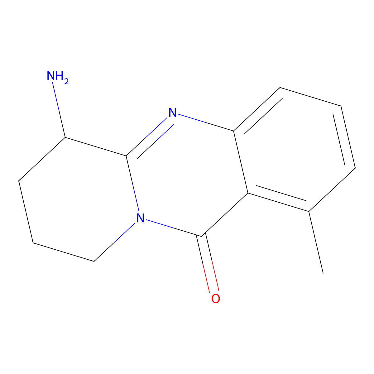 6-amino-1-methyl-6H,7H,8H,9H,11H-pyrido[2,1-b]quinazolin-11-one molecular structure, CAS 1375474-03-5