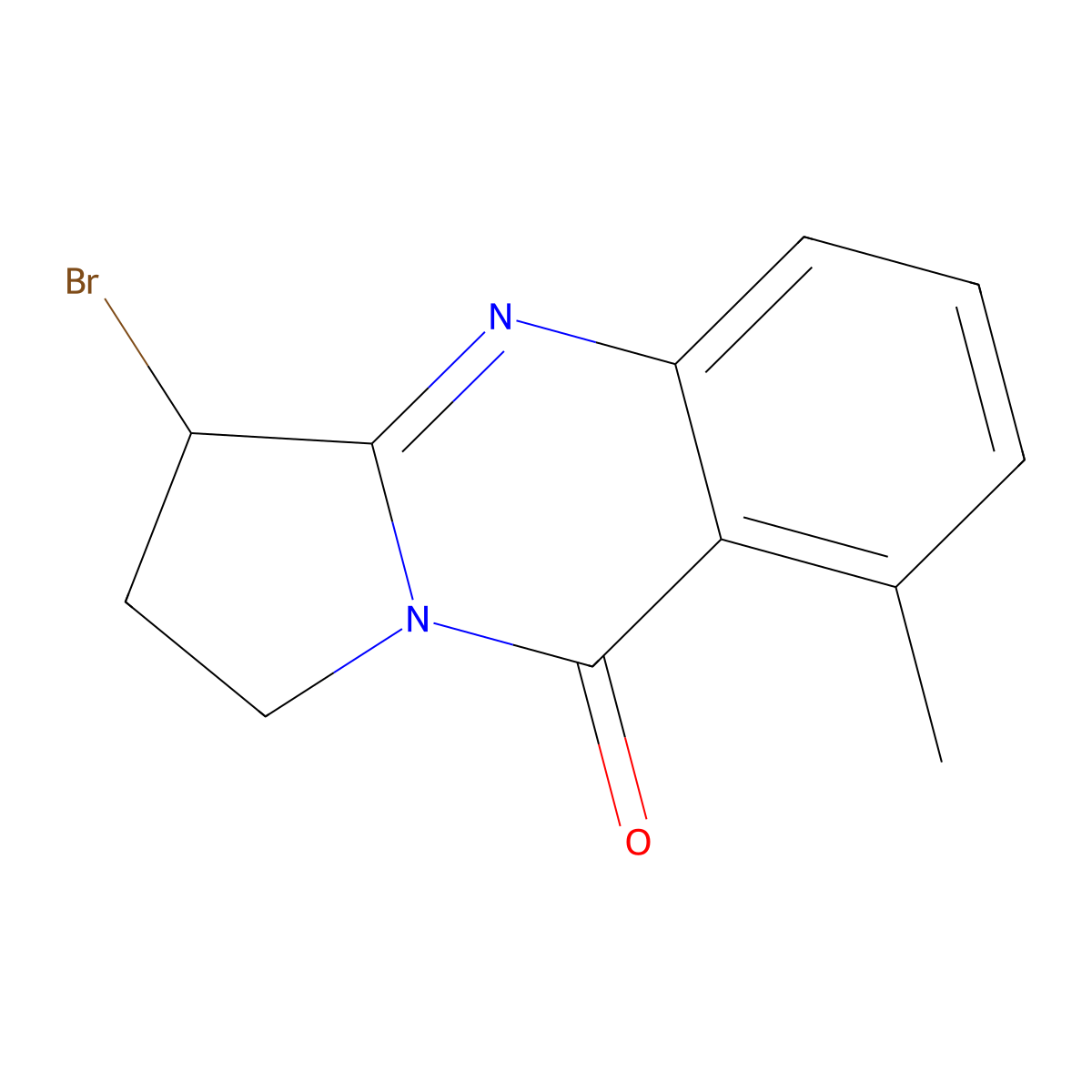 3-bromo-8-methyl-1H,2H,3H,9H-pyrrolo[2,1-b]quinazolin-9-one molecular structure, CAS 1375474-08-0