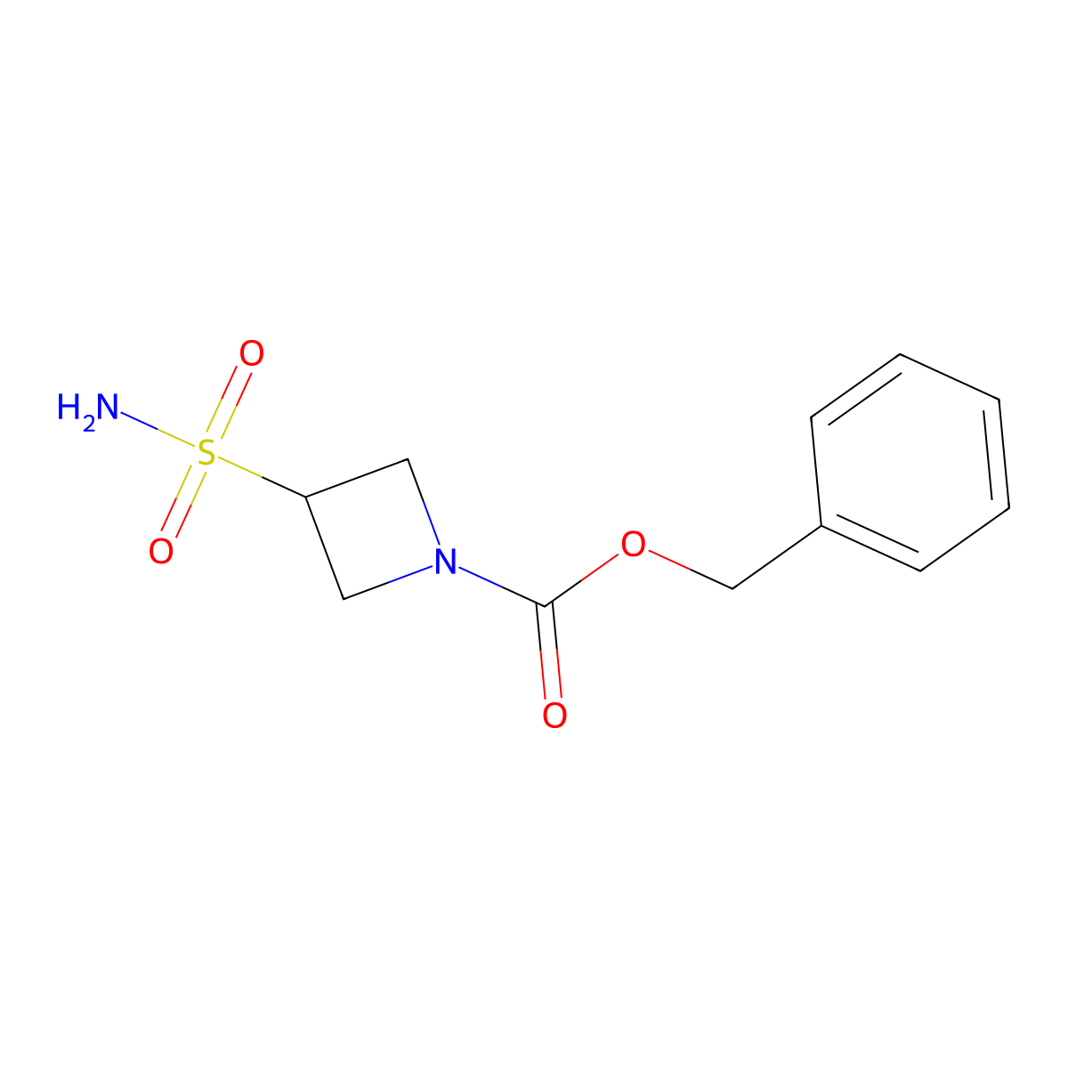 Benzyl 3-sulfamoylazetidine-1-carboxylate molecular structure, CAS 1375474-09-1