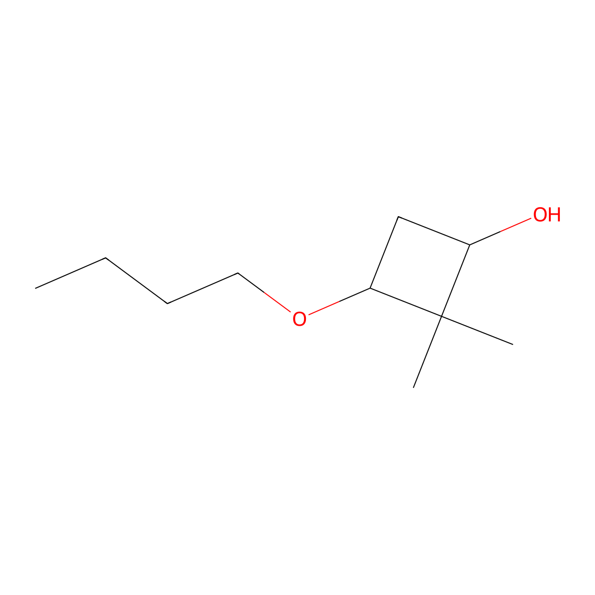 3-Butoxy-2,2-dimethylcyclobutan-1-ol molecular structure, CAS 1375474-18-2