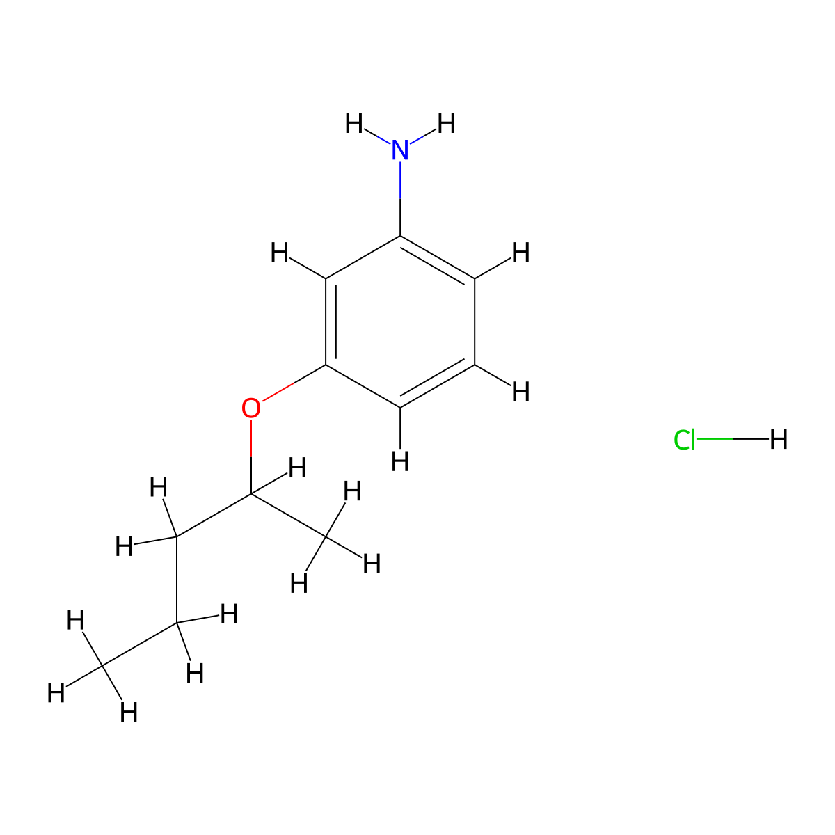 3-(Pentan-2-yloxy)aniline hydrochloride molecular structure, CAS 1375474-28-4