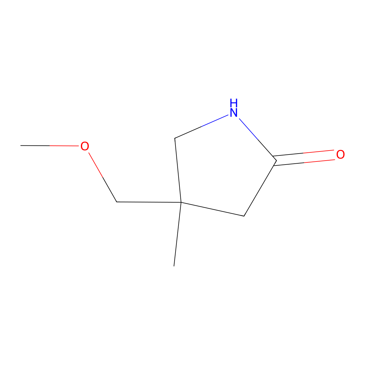 4-(Methoxymethyl)-4-methylpyrrolidin-2-one molecular structure, CAS 1375474-29-5