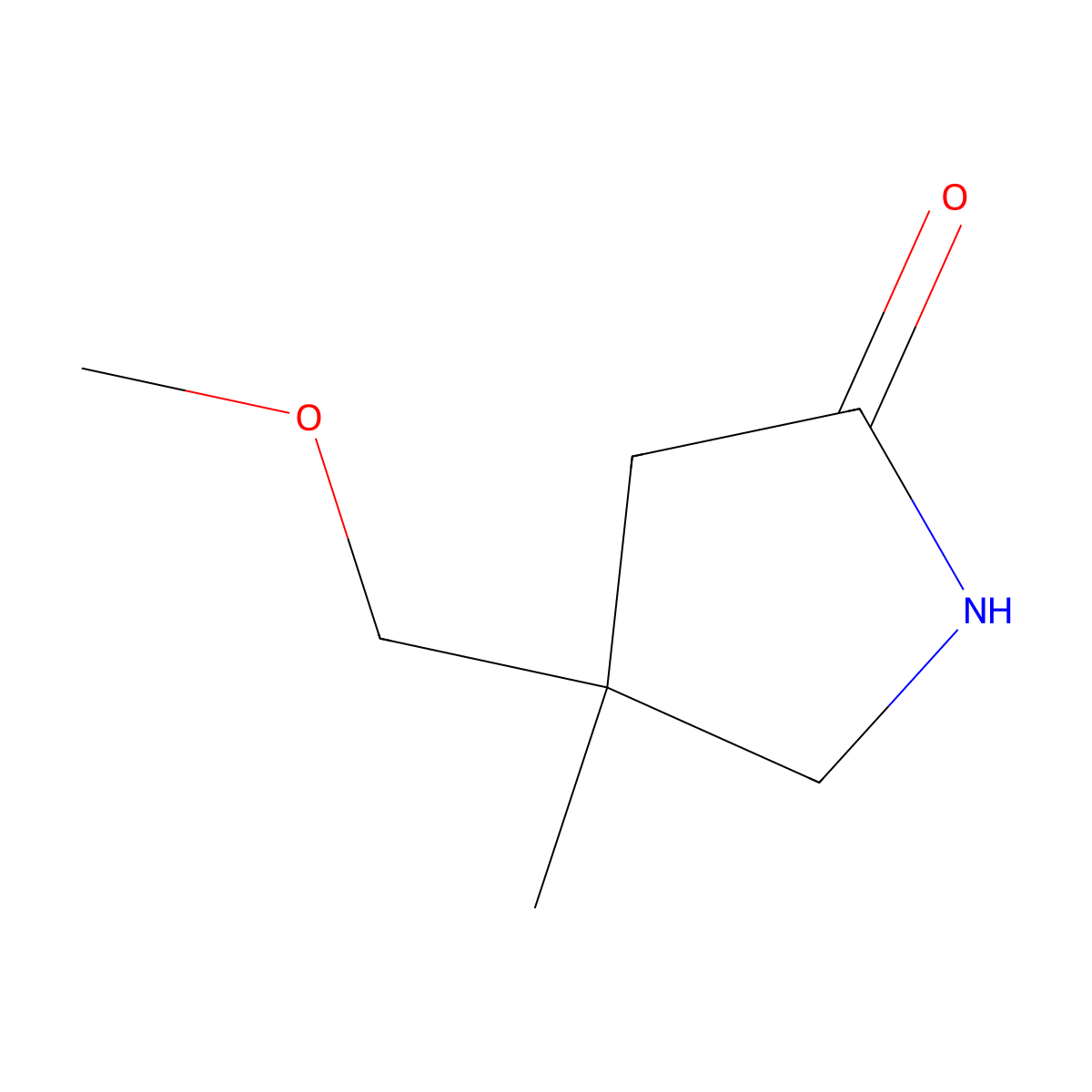 4-(Methoxymethyl)-4-methylpyrrolidin-2-one molecular structure, CAS 1375474-29-5