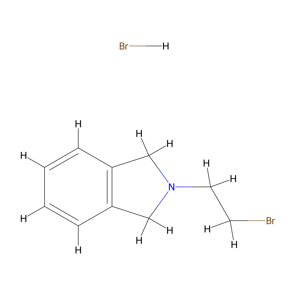 2-(2-bromoethyl)-2,3-dihydro-1H-isoindole hydrobromide molecular structure, CAS 1375474-35-3