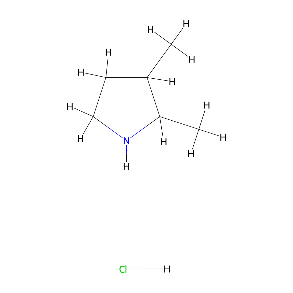 2,3-Dimethylpyrrolidine hydrochloride molecular structure, CAS 1375474-39-7