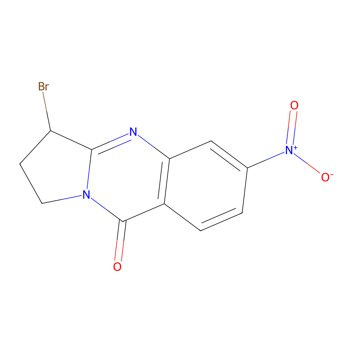 3-bromo-6-nitro-1H,2H,3H,9H-pyrrolo[2,1-b]quinazolin-9-one molecular structure, CAS 1375474-48-8