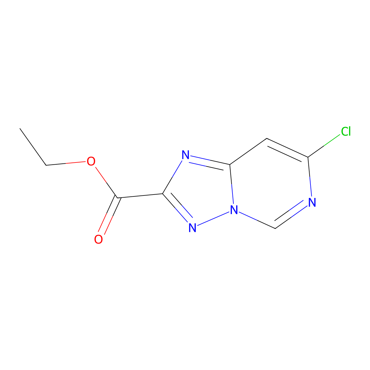 Ethyl 7-chloro-[1,2,4]triazolo[1,5-c]pyrimidine-2-carboxylate molecular structure, CAS 1375474-57-9