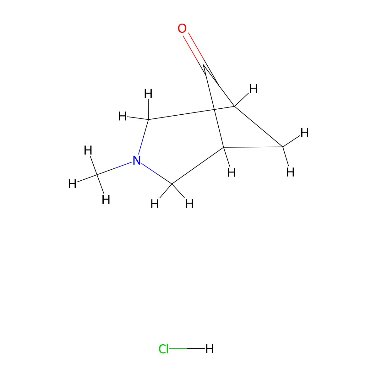 3-Methyl-3-azabicyclo(3.1.1)heptan-6-one hydrochloride molecular structure, CAS 1375474-60-4
