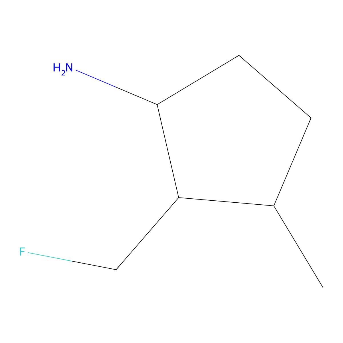 2-(Fluoromethyl)-3-methylcyclopentan-1-amine molecular structure, CAS 1375474-66-0