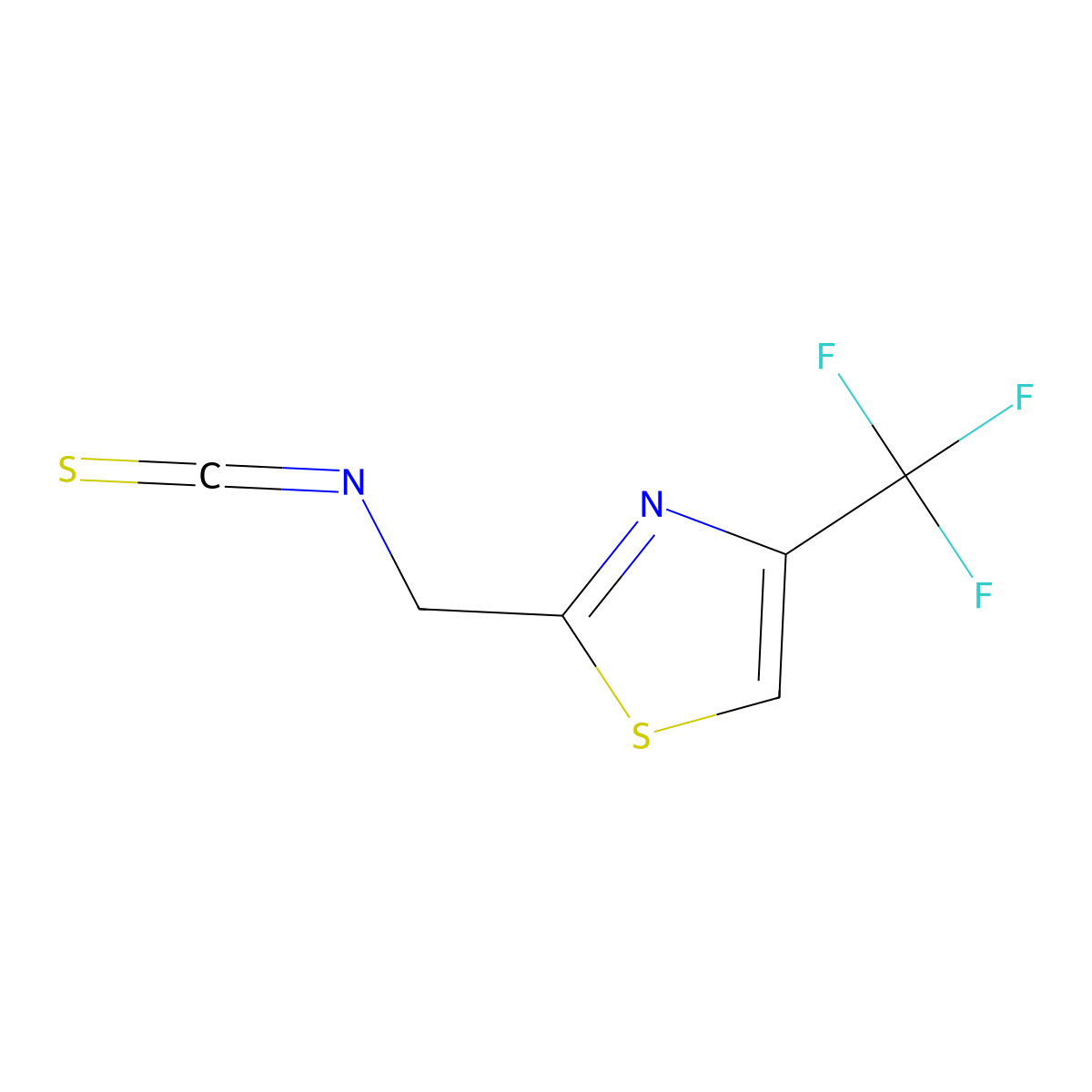 2-(Isothiocyanatomethyl)-4-(trifluoromethyl)-1,3-thiazole molecular structure, CAS 1375474-77-3