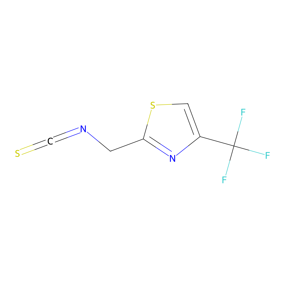 2-(Isothiocyanatomethyl)-4-(trifluoromethyl)-1,3-thiazole molecular structure, CAS 1375474-77-3