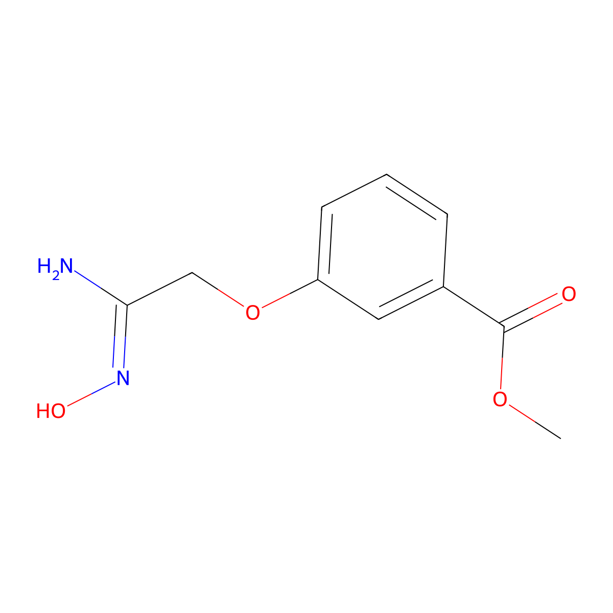 methyl 3-[(N'-hydroxycarbamimidoyl)methoxy]benzoate molecular structure, CAS 1375476-96-2