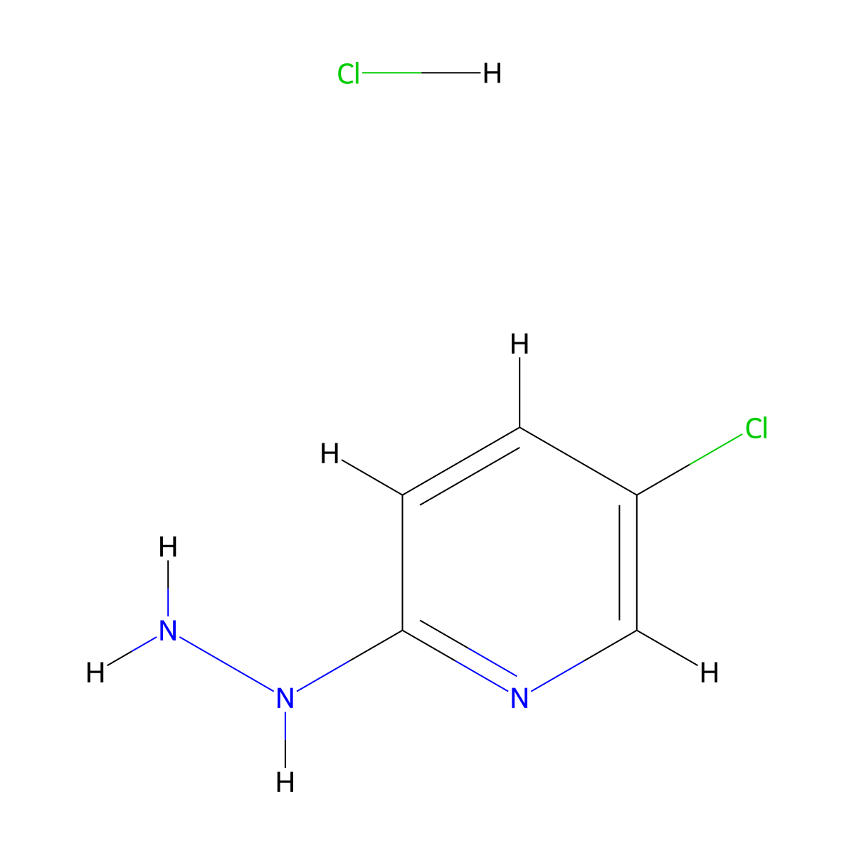 5-Chloro-2-hydrazinylpyridine hydrochloride molecular structure, CAS 1375477-10-3