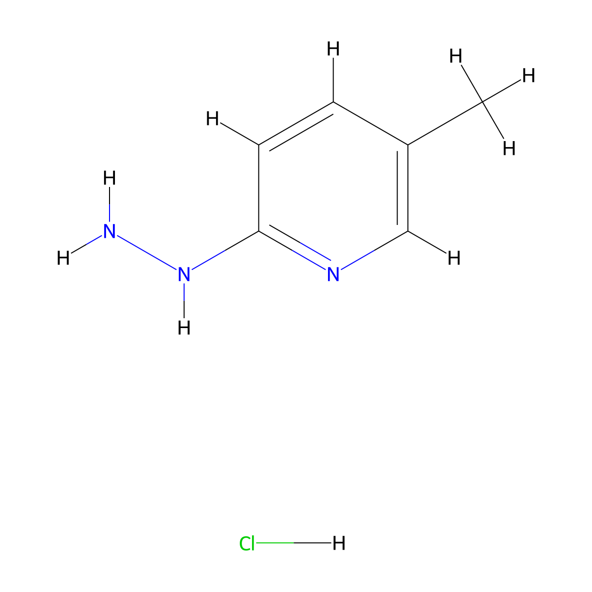 2-Hydrazinyl-5-methylpyridine hydrochloride molecular structure, CAS 1375477-15-8