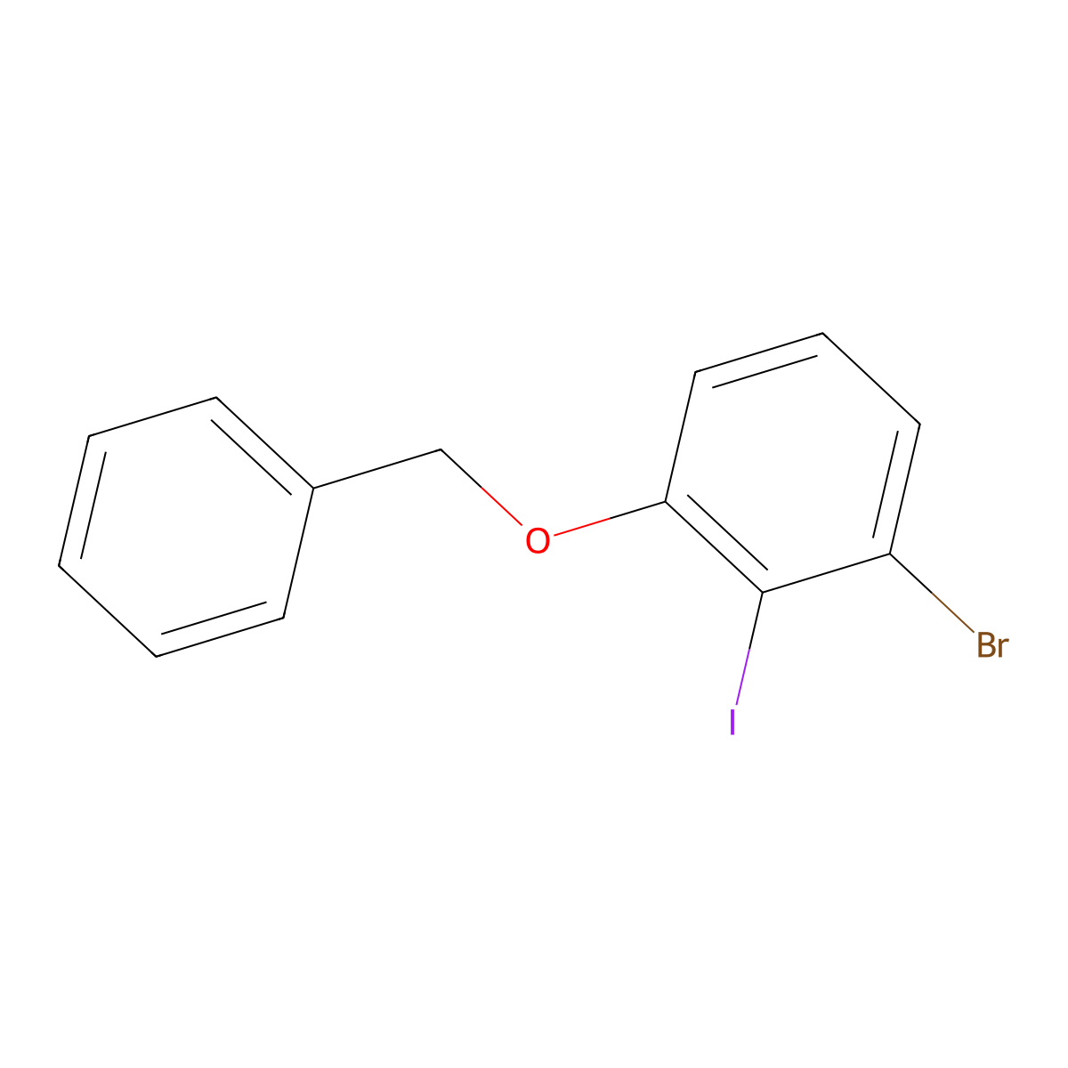 1-(Benzyloxy)-3-bromo-2-iodobenzene molecular structure, CAS 1375479-05-2