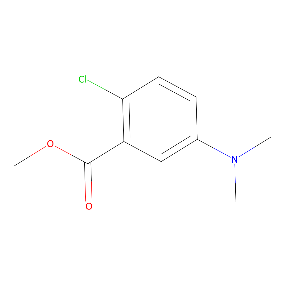 Methyl 2-chloro-5-(dimethylamino)benzoate molecular structure, CAS 137548-16-4