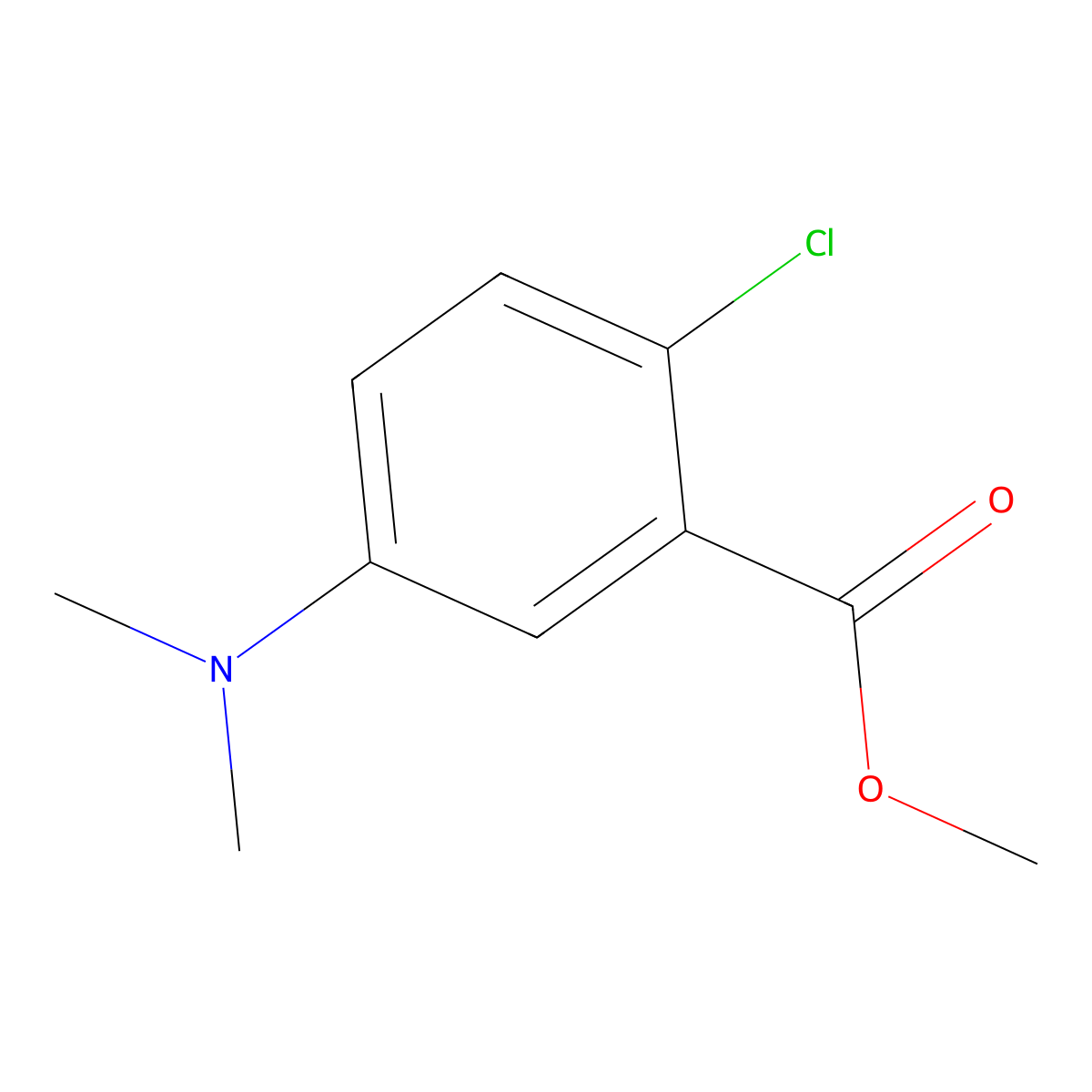 Methyl 2-chloro-5-(dimethylamino)benzoate molecular structure, CAS 137548-16-4